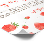 Poster SYMBOLE DE JEU Baby shower Berry Sweet (Coin)