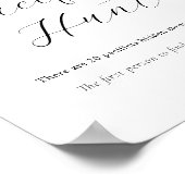 Poster SYMBOLE DE JEU Baby shower chasse Pacifique (Coin)