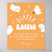 Poster SYMBOLE DE JEU Baby shower Kawaii Ghost Diaper (Devant)