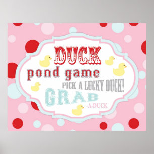 Poster Symbole de jeu Carnaval ou Circus Duck Pond