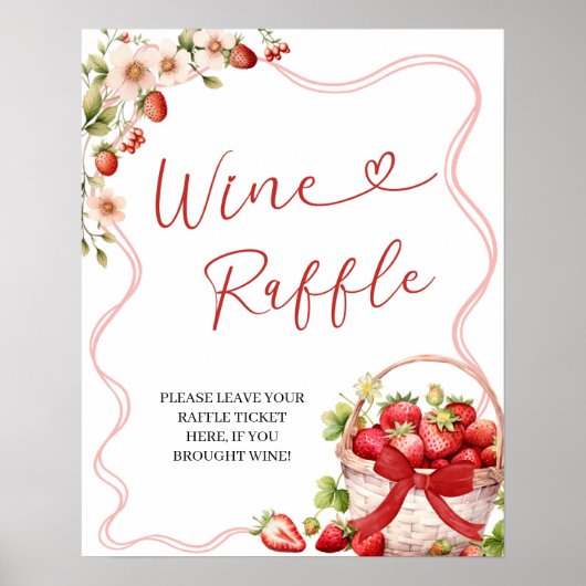 Poster Symbole de jeu Coquette Berry In Love Wine Raffle (Devant)
