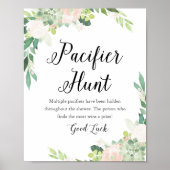 Poster SYMBOLE DE JEU DE Baby shower DE CHASSE DEVON (Devant)