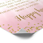 Poster SYMBOLE DE JEU DE Baby shower Pink Gold (Coin)