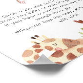 Poster SYMBOLE DE JEU DE Bébé SAFARI Pas de dire (Coin)