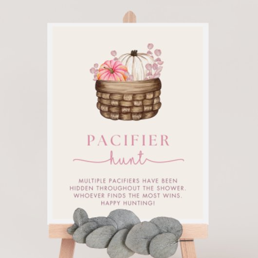 Poster SYMBOLE DE JEU DE CHASSE citrouille Baby shower Pa