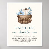 Poster SYMBOLE DE JEU DE CHASSE citrouille Baby shower Pa (Devant)