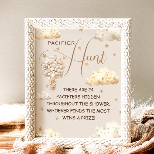 Poster Symbole de jeu de chasse de l'ours en peluche