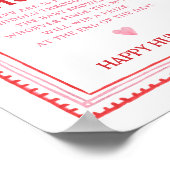 Poster SYMBOLE DE JEU DE CHASSE DU COEUR rose et rouge (Coin)