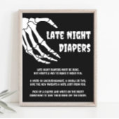 Poster Symbole de jeu des plongeurs nocturnes du Baby sho