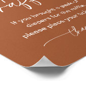 Poster SYMBOLE DE JEU DU Baby shower-Déchets DE LA SEINE (Coin)