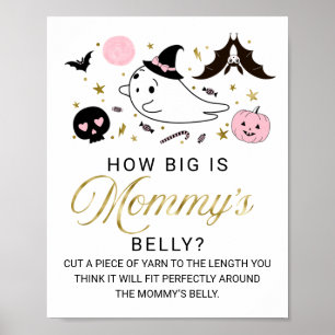 Poster SYMBOLE DE JEU DU Baby shower D'Halloween Mommy