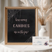 Poster SYMBOLE DE JEU Halloween Baby shower Candy