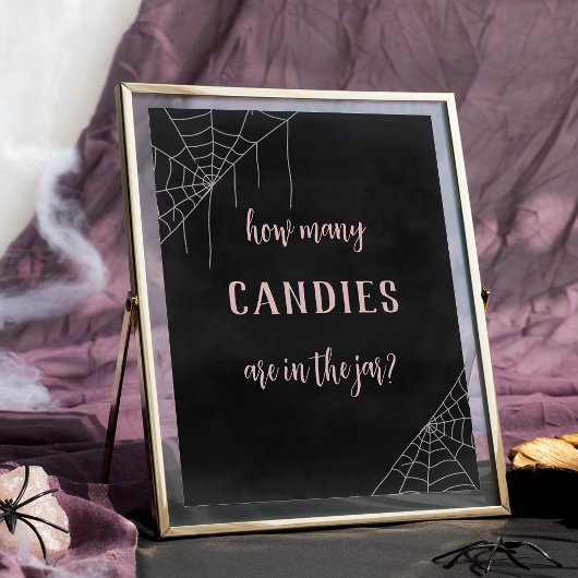 Poster SYMBOLE DE JEU Halloween Baby shower Candy