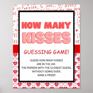Poster SYMBOLE DE JEUX DE LA Saint-Valentin Baisers