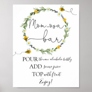 Poster Symbole de la barre Bee Mom-osa
