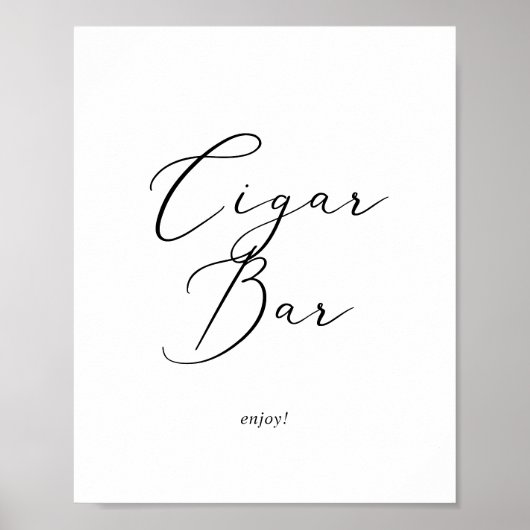 Poster Symbole de la barre de Cigar de la calligraphie no (Devant)