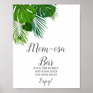 Poster SYMBOLE DE LA BARRE DE LA Paume Tropicale Maman-Os