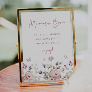 Poster Symbole de la barre de Mimosa du jardin papillon