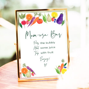 Poster Symbole de la barre de Mimosa pour les fermiers cu