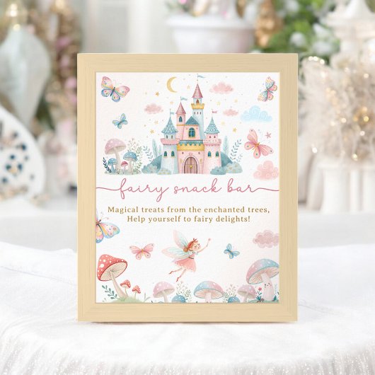 Poster Symbole de la barre de snacks Fairy 1er fête d'ann
