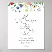 Poster Symbole de la barre des abeilles et des fleurs sau (Devant)