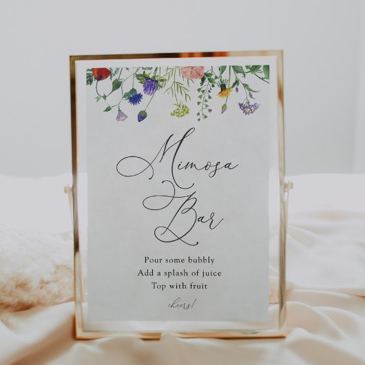 Poster Symbole de la barre des abeilles et des fleurs sau