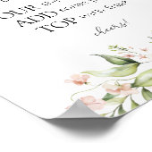 Poster Symbole de la barre Mimosa de fleurs blanches et v (Coin)