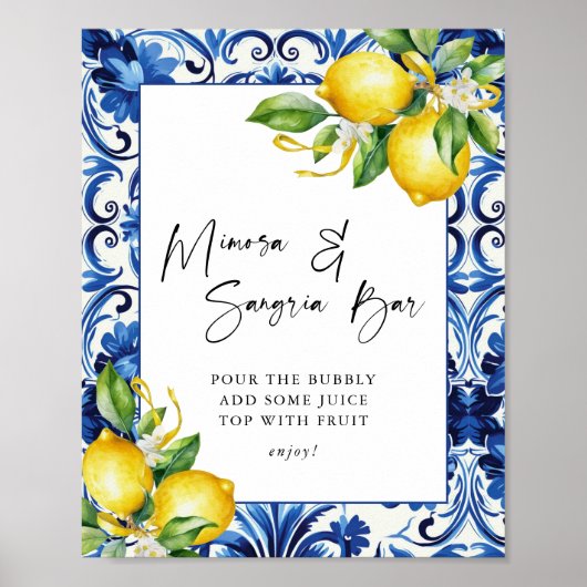 Poster Symbole de la barre Sangria Mimosa (Devant)