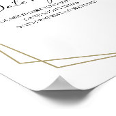 Poster Symbole de la bocale de nuit bleu foncé (Coin)