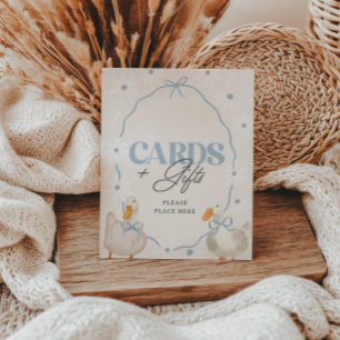 Poster Symbole de la boîte bleue oie soie Cartes et cadea