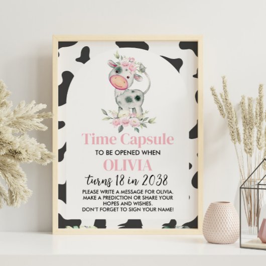 Poster Symbole de la Capsule d'Anniversaire de la Vache S