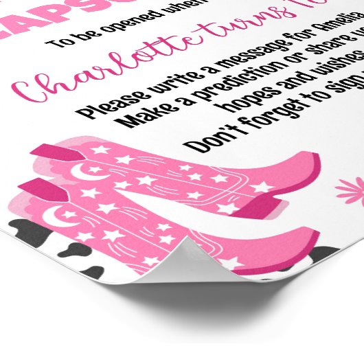 Poster Symbole de la capsule de l'heure d'anniversaire Di (Coin)