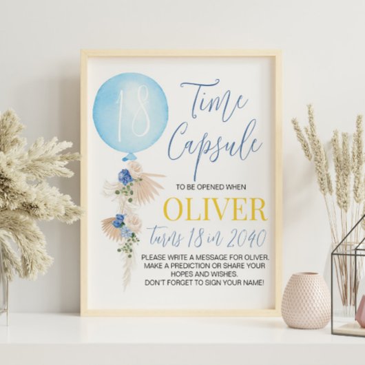 Poster Symbole de la capsule de l'heure d'anniversaire du