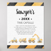 Poster Symbole de la capsule de temps du camion de constr (Devant)