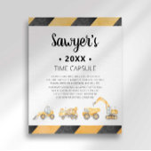 Poster Symbole de la capsule de temps du camion de constr