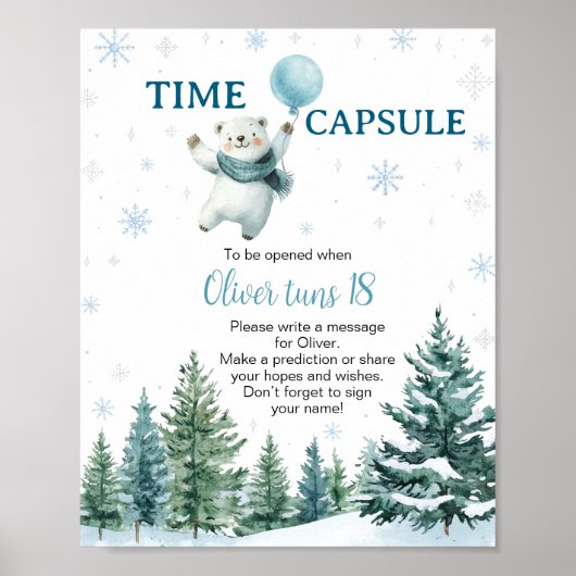 Poster Symbole de la Capsule d'hiver de l'ours polaire mi (Devant)