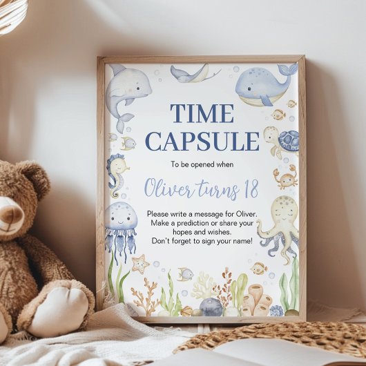 Poster Symbole de la Capsule Heure Anniversaire d'Ocean A