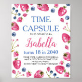 Poster Symbole de la capsule horaire Berry Sweet Birthday (Devant)