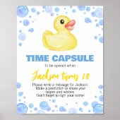 Poster Symbole de la capsule horaire de l'anniversaire du (Devant)