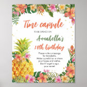 Poster Symbole de la capsule Tropical Floral Anniversaire (Devant)