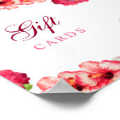 Poster Symbole de la carte-cadeau Tropical Floral (Coin)