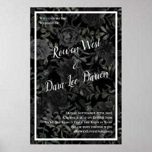 Poster Symbole de la cérémonie gothique du Mariage Rose b