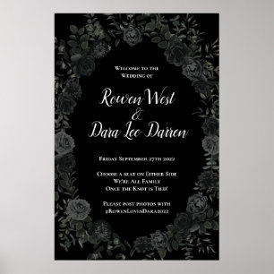 Poster Symbole de la cérémonie gothique du Mariage Rose b