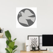 Poster Symbole de la colombe de la paix (Bureau à domicile)