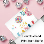 Poster Symbole de la fête d'anniversaire de Disco Dance