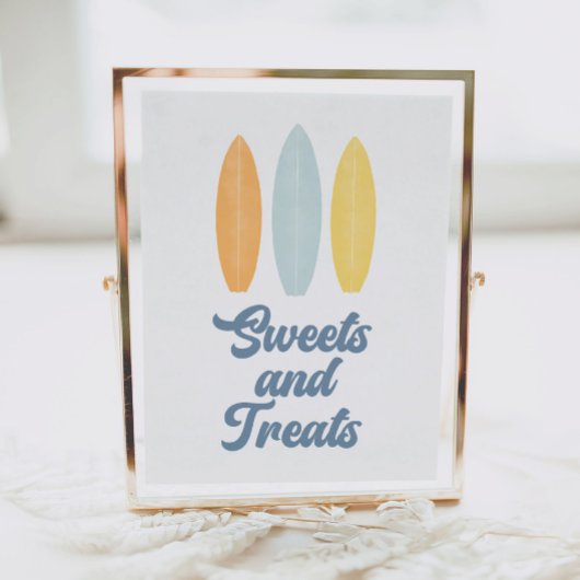 Poster Symbole de la fête d'anniversaire de Surfboard