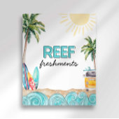 Poster Symbole de la fête de boisson Reef Fresments