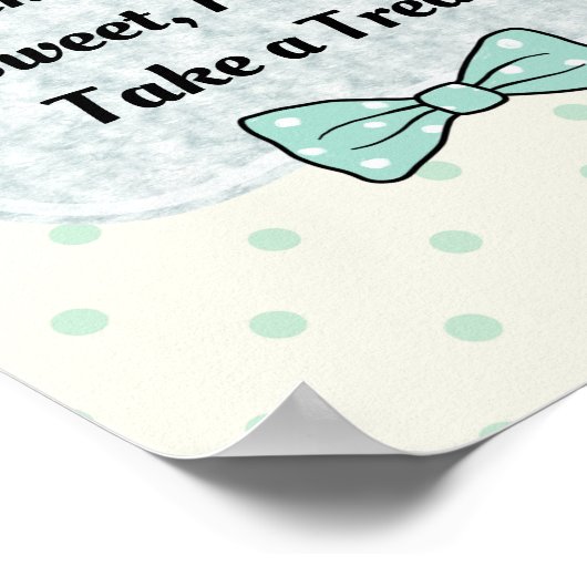 Poster Symbole de la fête de Cravate Cute Blue Bow (Coin)