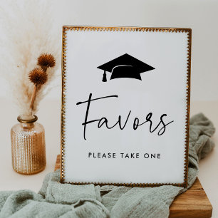 Poster Symbole de la fête de graduation moderne Favoriser