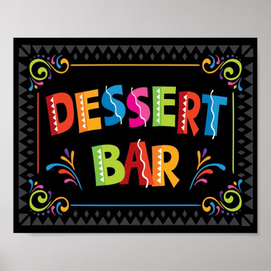 Poster Symbole de la Fête de la BARRE DE FÊTE DE DESSERT (Devant)